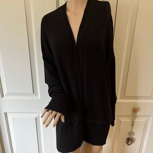 Three Dots Black Soft Cardigan Sweater M